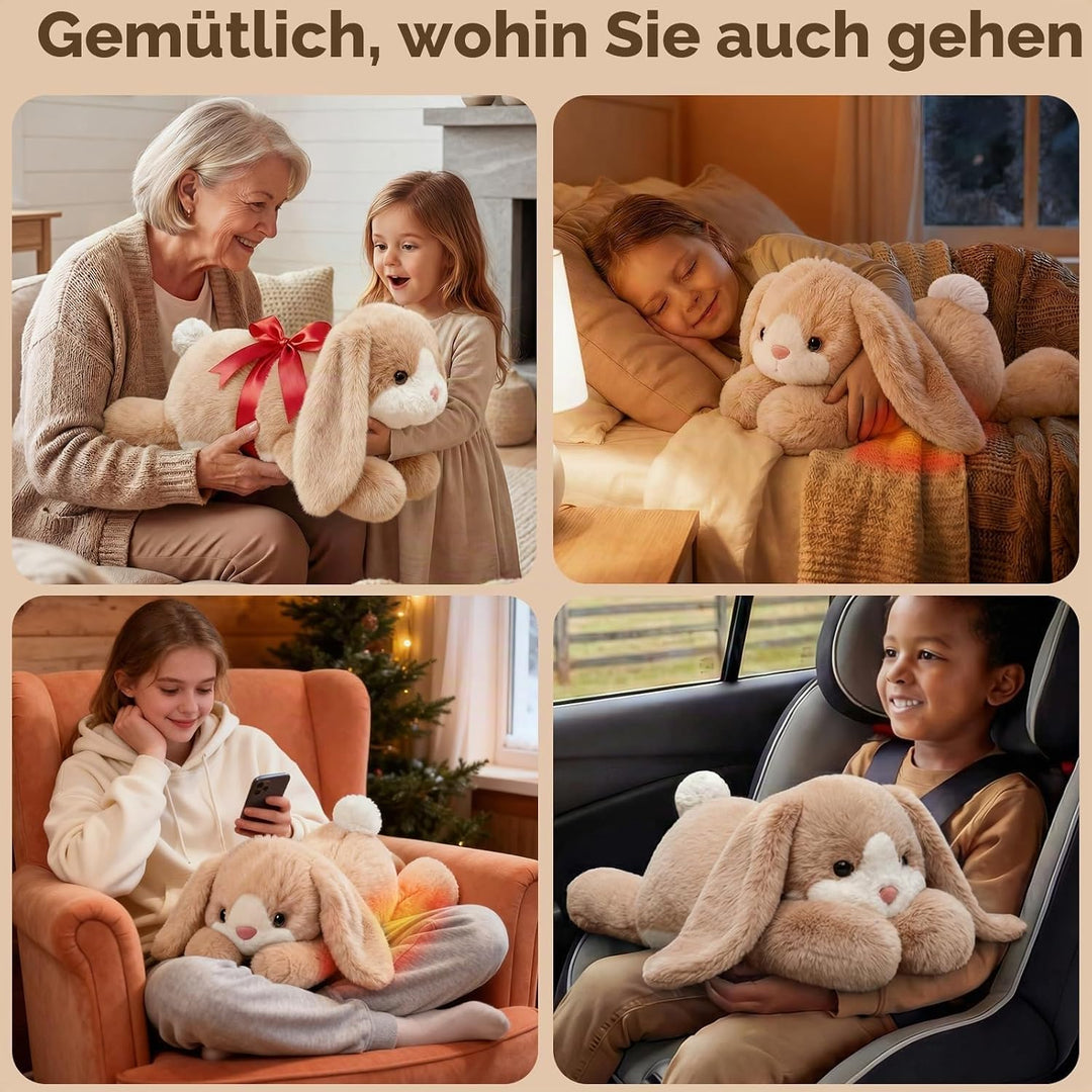 Mewaii 2,3 kg Hase Kuscheltier, Gewichtskuscheltiere für Erwachsene Kids | Erwärmbar Kühlbar, Gewich