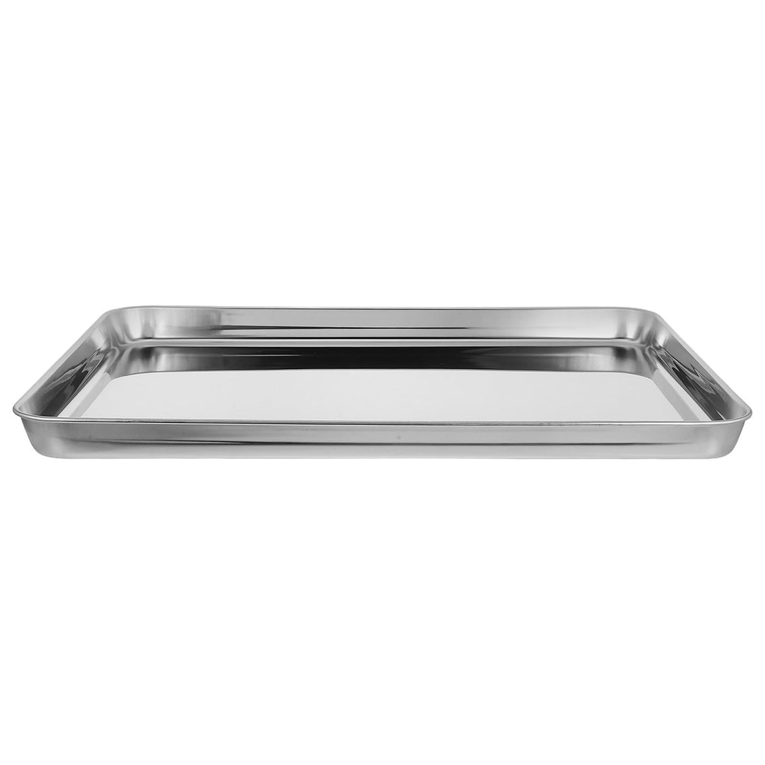 GALPADA Edelstahl Servierplatte Rechteckig Robust Langlebig für BBQ Party Camping Buffet Vielseitige