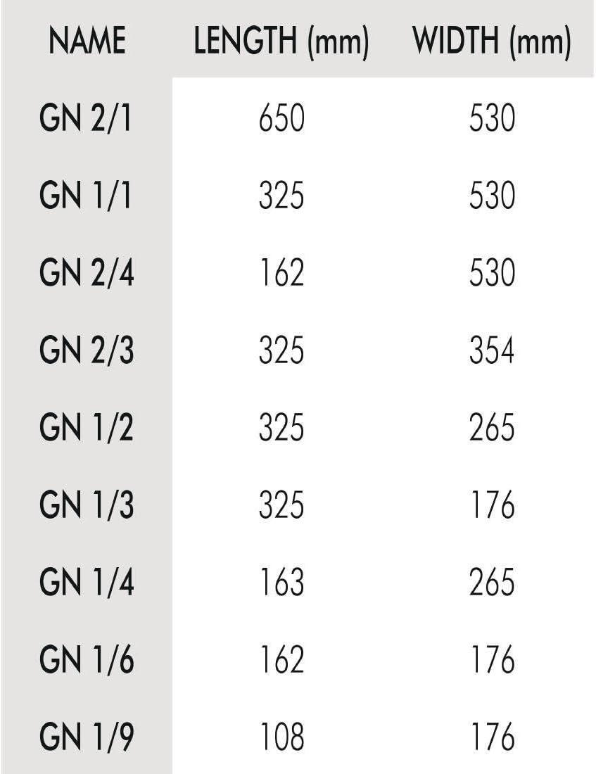 Vogue 2/1-Gastronorm-Wanne, Edelstahl, 200 mm, 650 x 530 mm, Lebensmittelbehälter für Restaurant 650