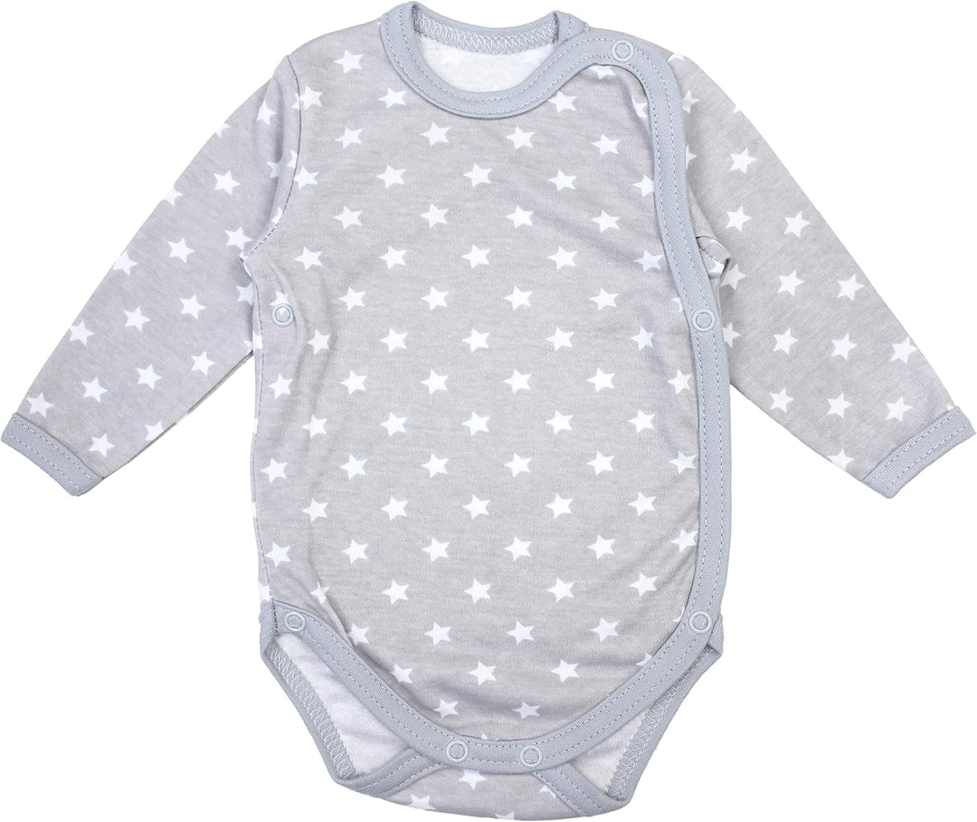 TupTam Baby Body Langarm – Wickelbody Langarm für Jungen & Mädchen, 5er Pack, 100% Baumwolle, OEKO-T
