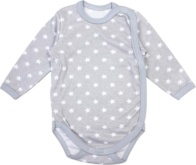 TupTam Baby Unisex Langarm Wickelbody Print/Uni 5er Pack 50 Mehrfarbig, 50 Mehrfarbig