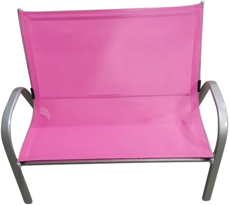 Hline Kinderbank Gartenbank für 2 Kinder 2-Sitzer Bank (Rosa/Pink) Rosa / Pink, Rosa / Pink