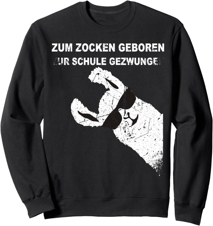 FUN ALPAKA LAMA ZUM ZOCKEN GEBOREN ZUR SCHULE GEZWUNGEN Sweatshirt