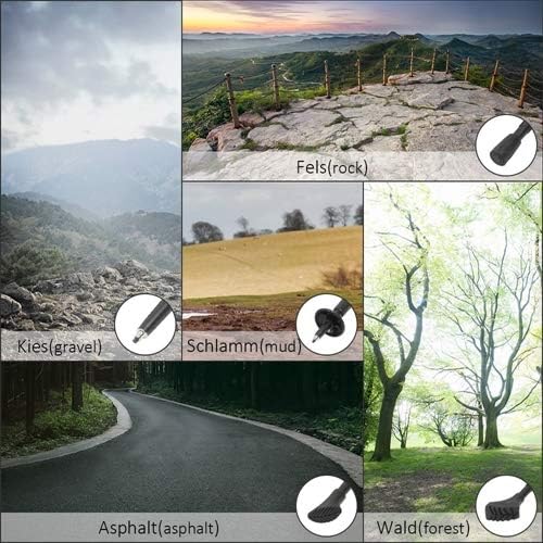 Melko Walking Stöcke aus Duraluminium, 2er Set, frei verstellbar durch Teleskop-System 65 – 135 cm G