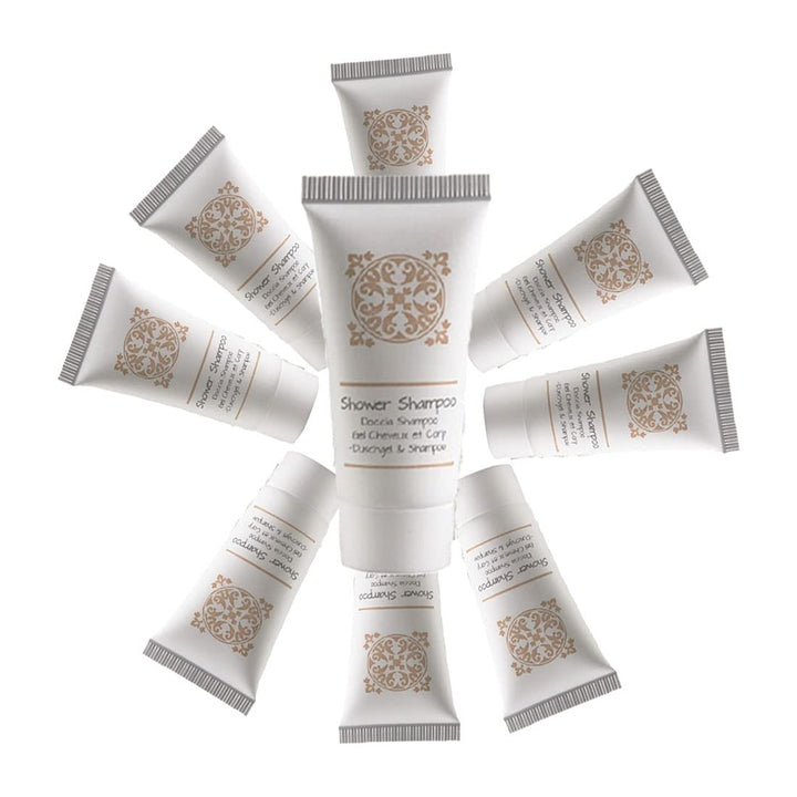 MAQA 100 Stück Einzeldosis-Dusche-Shampoo 25 ml, Hotel-Shampoo Duschgel, Courtesy Line Shower Shampo