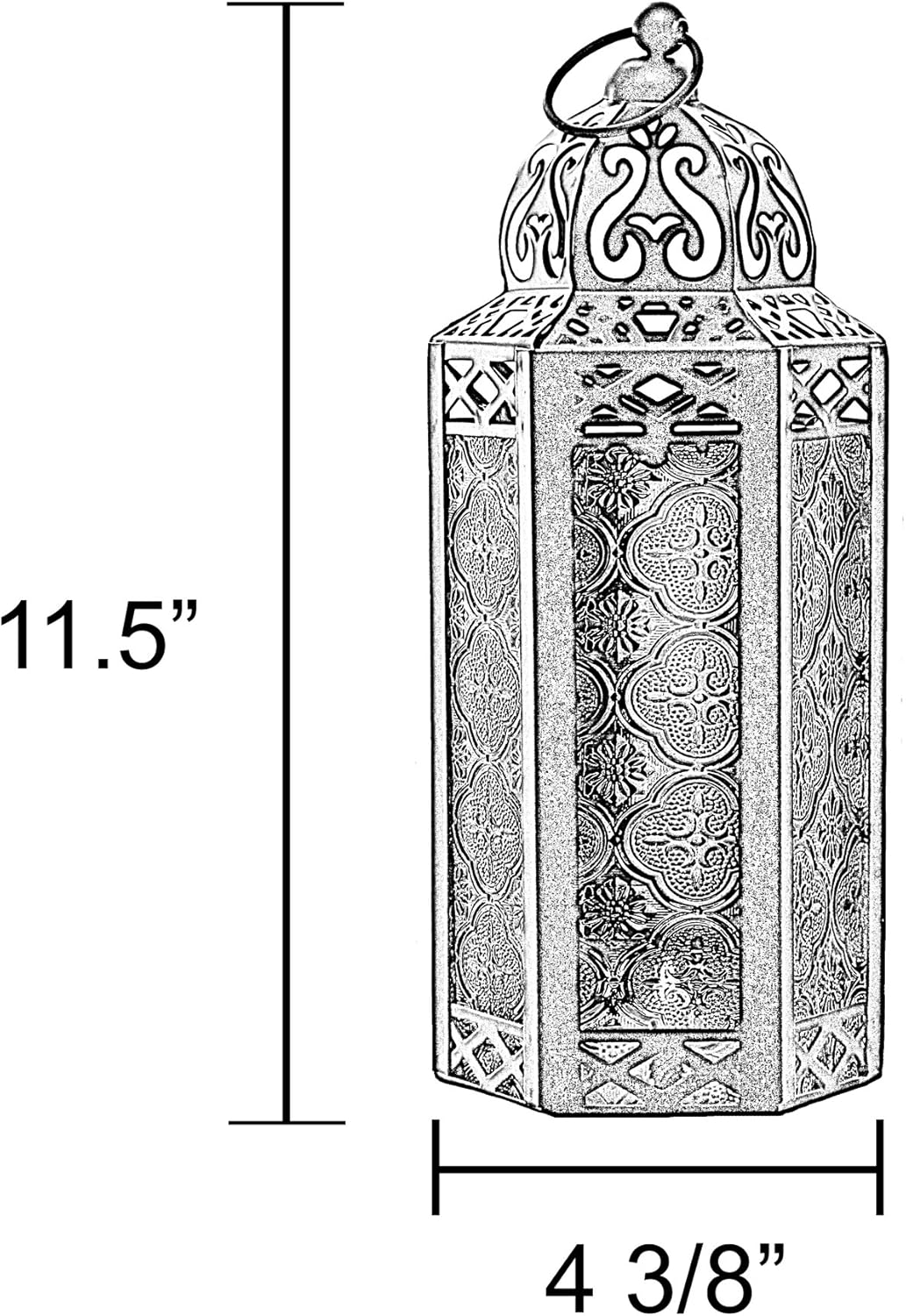 Vela Lanterns Marokkanische Lampenlaterne, dekorativer Kerzenhalter für Innen- und Aussenbereich, He