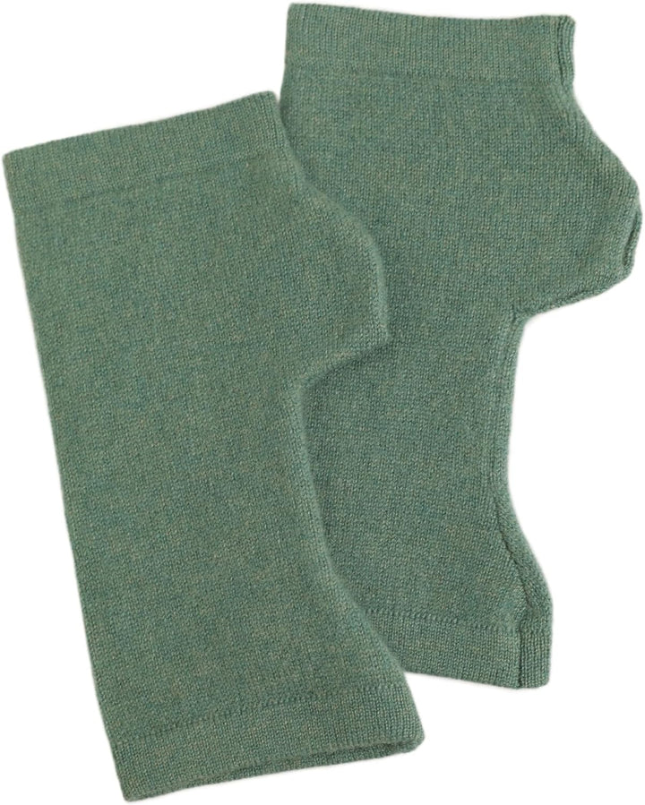 Prettystern Kaschmir-Wolle Damen Pulswärmer fingerlose Handschuhe Hand-Stulpen 19 cm X 10 cm Braun,