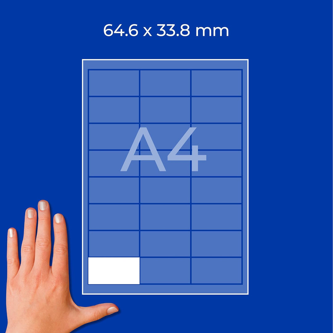 AVERY Zweckform 3658-200 Adressaufkleber (4.800 plus 480 Klebeetiketten extra, 64,6x33,8mm auf A4, b