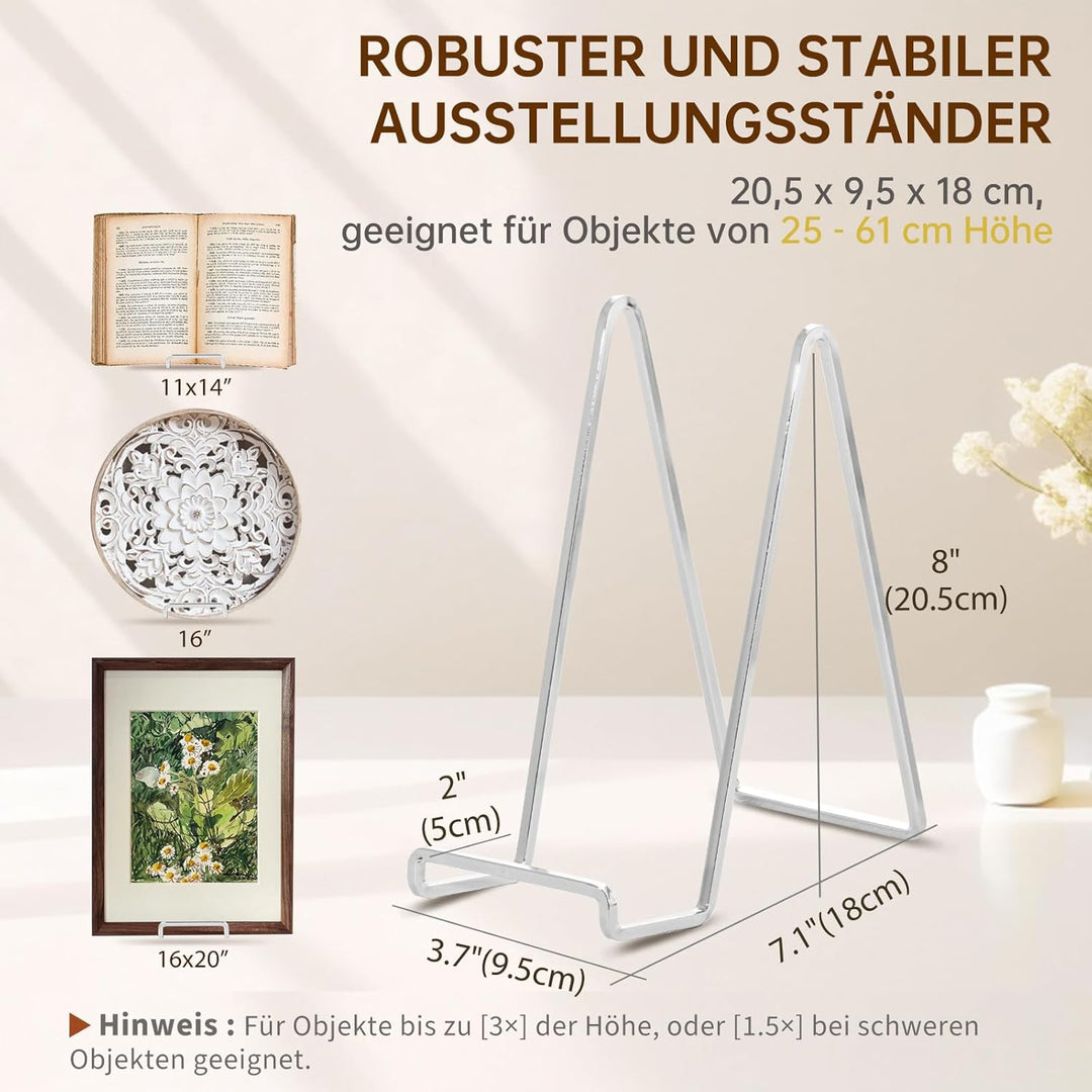 Staffelei Aufsteller Teller Ständer Metall - 3 Stück Tellerständer - Deko Tellerhalter - Dekoteller