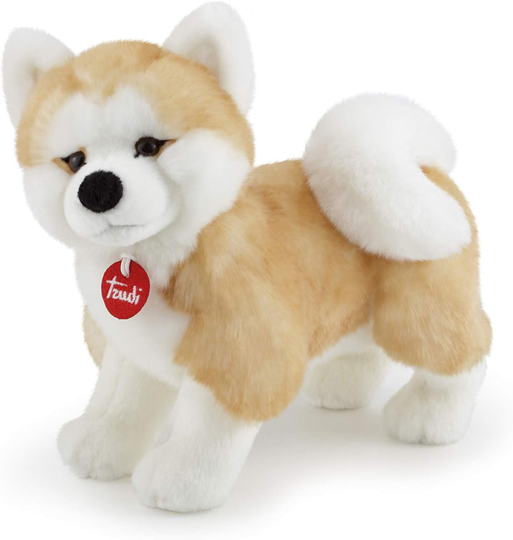trudi 22664 Dog Klassik Plüschhund Akita Ascanio ca. 27 cm, Grösse M, hochwertiges Stofftier mit wei