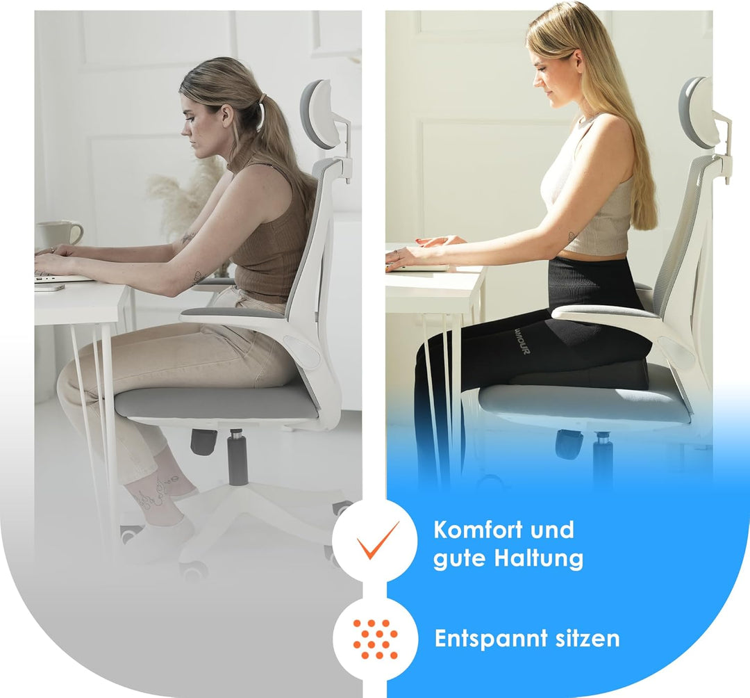 DYNMC you Keilkissen Stuhl - Test SEHR GUT - Sitzkissen Stuhl - Mit Physiotherapeuten Entwickelt - E