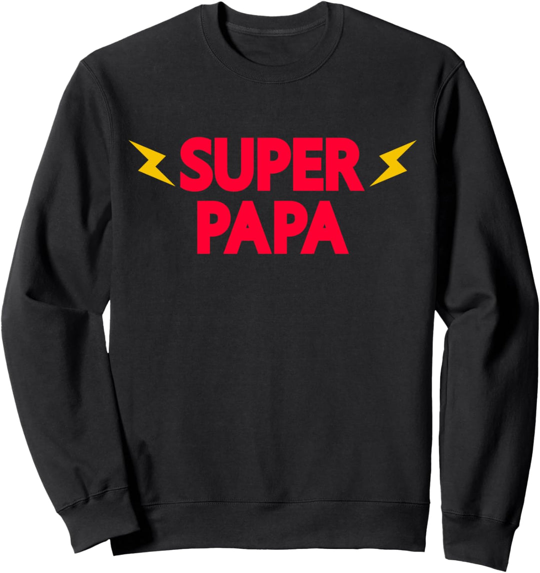 SUPER PAPA HERO HELD VATERTAG BIER SOHN DAD OPA MANN HERREN Sweatshirt