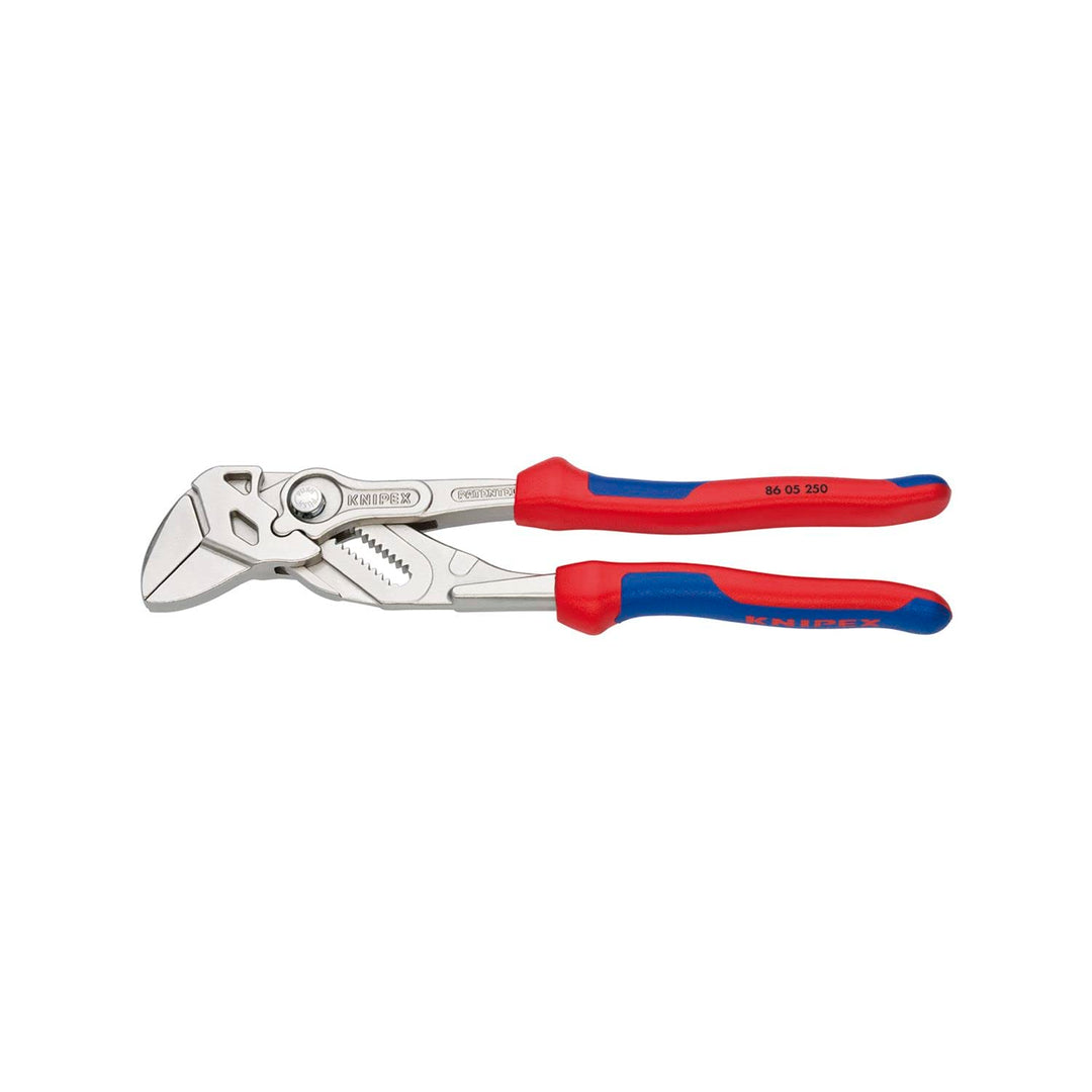 KNIPEX Zangenschlüssel, Multi-Schraubenschlüssel, Chrom-Vanadium, Rostschutz verchromt, 250 mm, 86 0
