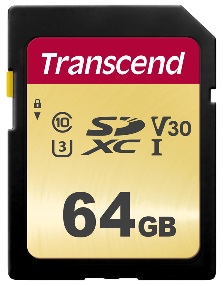 Transcend 64GB SDXC/SDHC 500S Speicherkarte TS64GSDC500S / bis zu 95 MBs lesen und 65 MBs schreiben