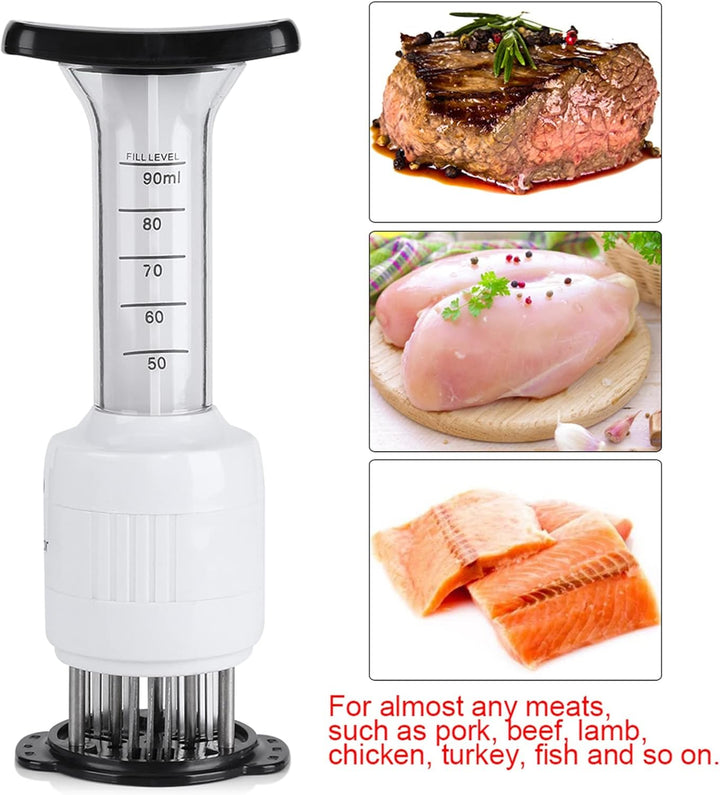 Ejoyous Fleischspritze Marinadenspritze, BBQ Bratenspritze Marinierspritze Fleischzartmacher Marinad