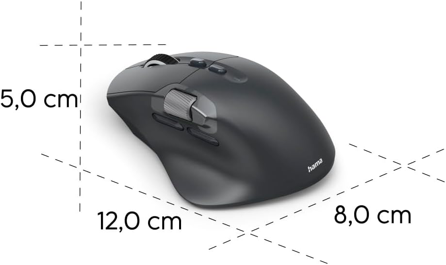 Hama Maus kabellos, wiederaufladbar, Bluetooth/Funk (Multi Device, optische Maus ohne Klickgeräusch,