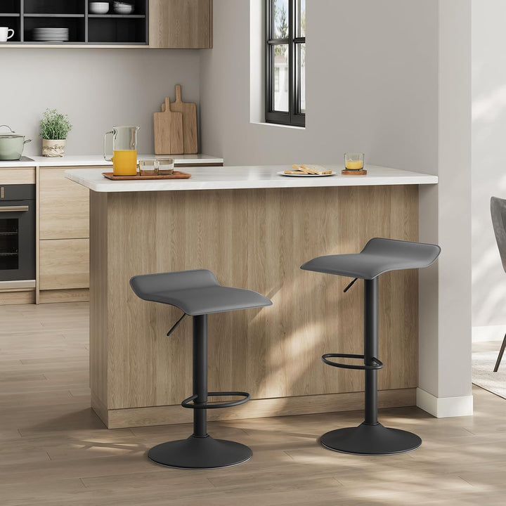 WOLTU Barhocker 4er Set, Höhenverstellbarer Barstuhl, 360° drehbarer Bistrohocker mit Fussstütze, au