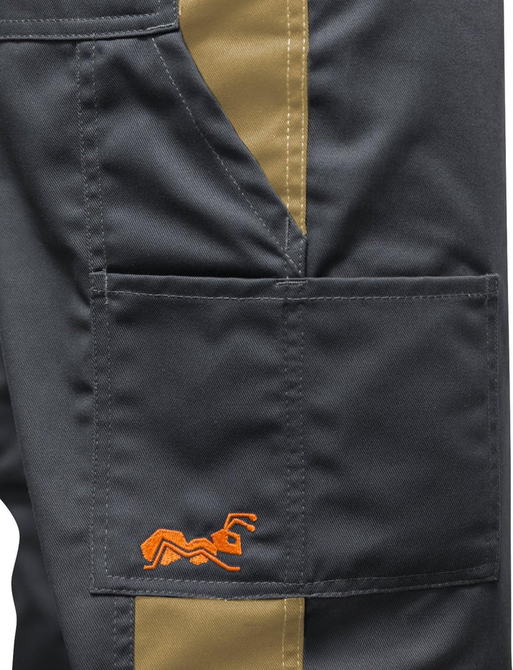 strongAnt Herren Arbeitshose mit Stretch Bund Cargohose für Männer Bundhose für Handwerk, Produktion