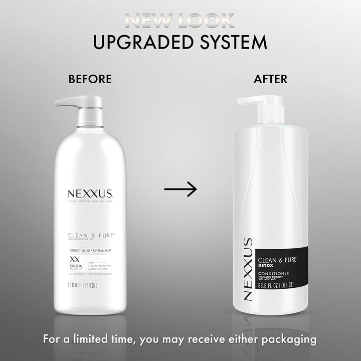 Nexxus Clean and Pure Conditioner für gepflegtes Haar mit ProteinFusion Silikon, Farbstoff und Parab