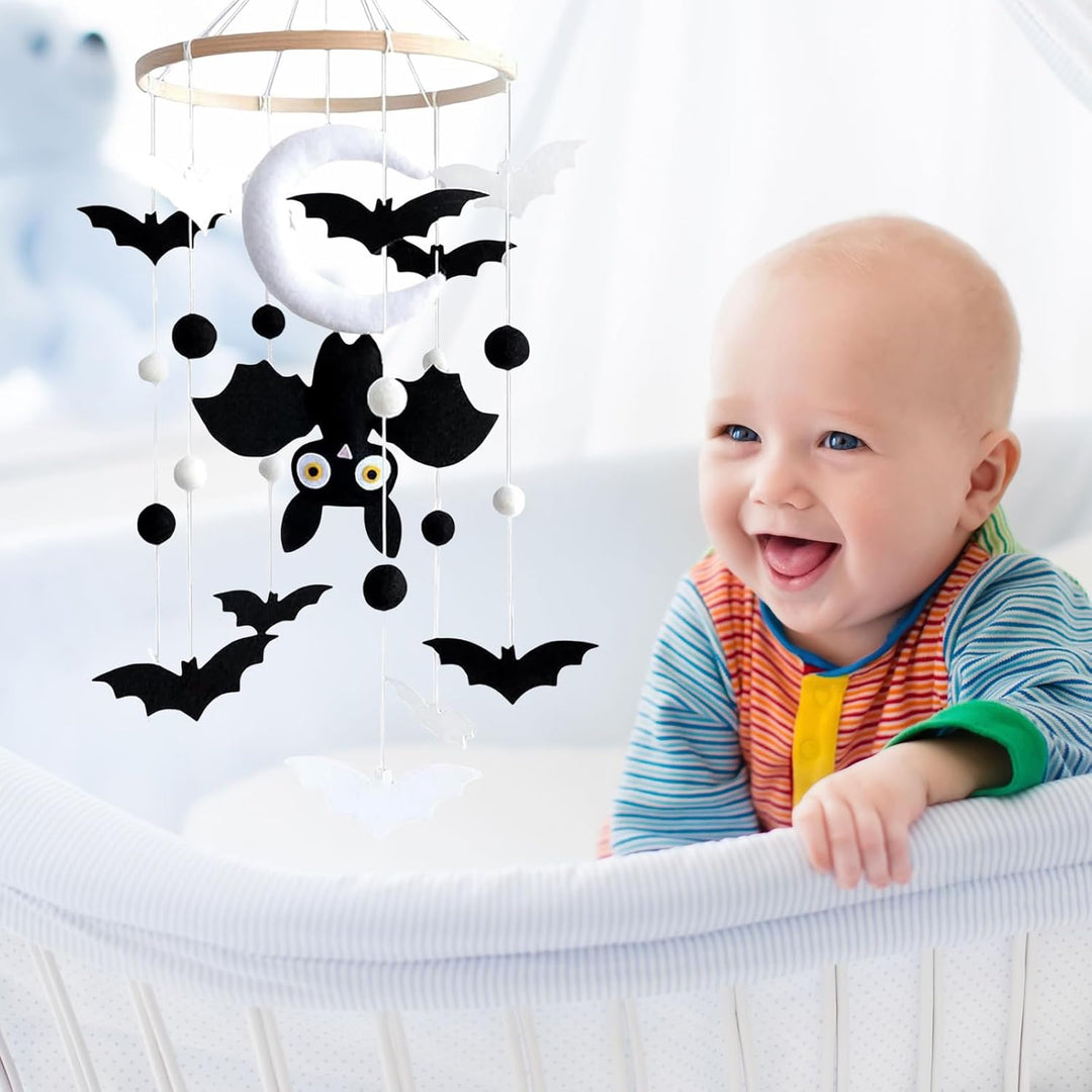 Mobile Baby Bettglocke mit Schwarze Fledermaus Hängende Mobile Windspiel für Babybett Kinderbett Hal