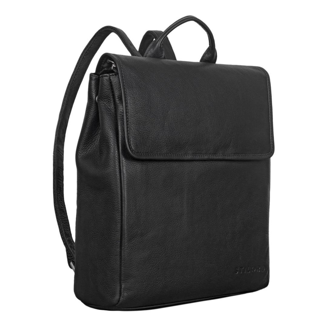 STILORD 'Misha' Moderner Leder Rucksack Unisex Daypack für Damen Herren DIN A4 kompakter Messenger B