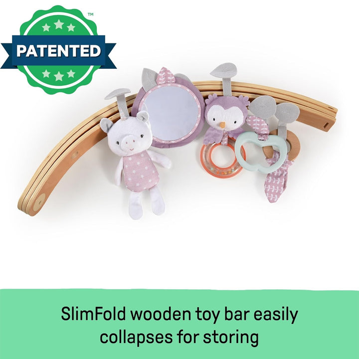 Ingenuity 12421 Cozy Spot Calla Wendedecke mit Spielbogen aus Holz, abnehmbaren Spielzeugen, Stützki