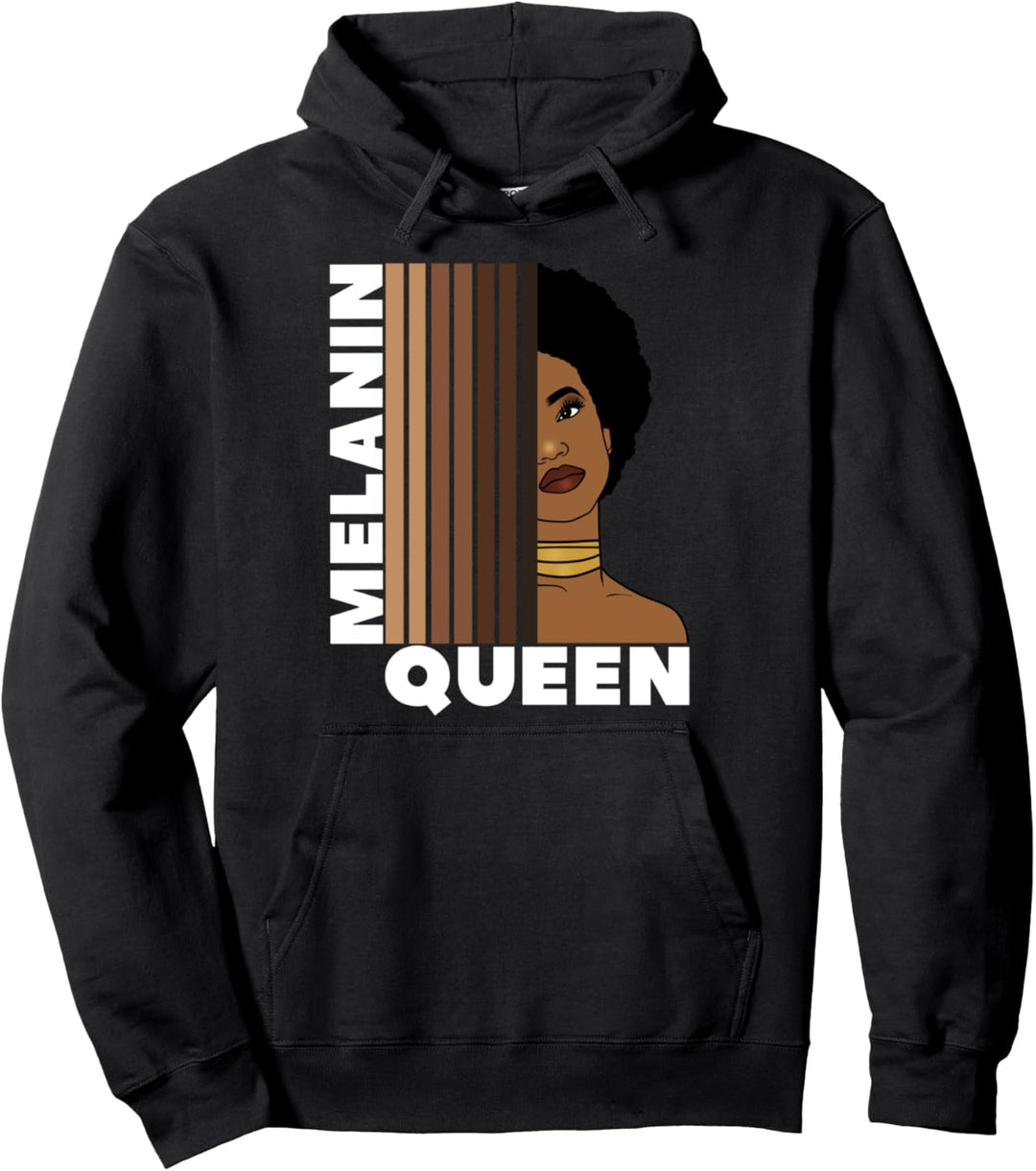 Oheneba: Melanin Drippin Queen Black Afrocentric Pride Afro Pullover Hoodie