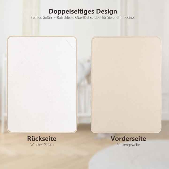 Susurration 2er Pack Bettunterlage Wasserdicht Kinder 75x90 cm Waschbar Unterlage Bett Weich Nässesc