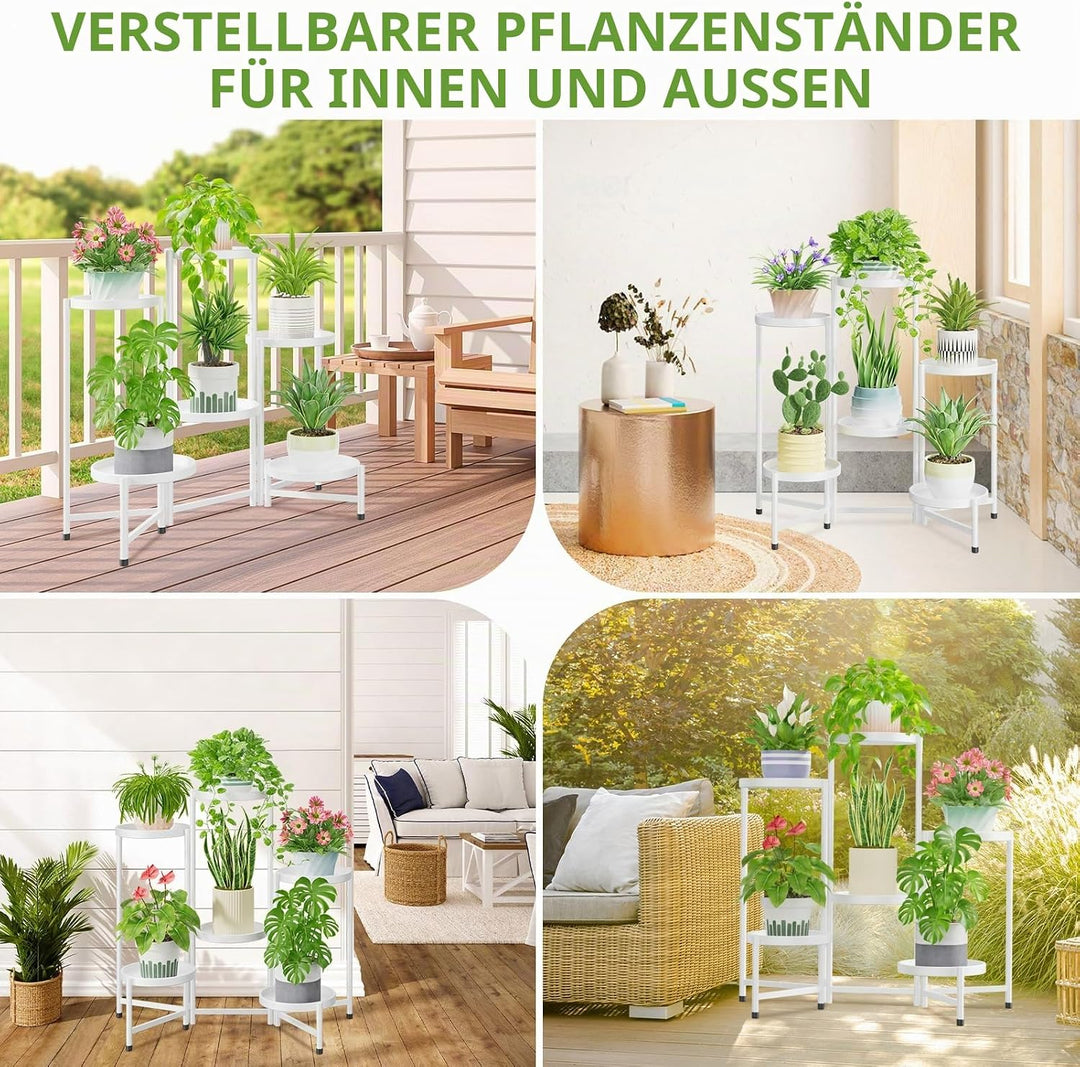 iDavosic.ly Pflanzenständer Metall Gross mit 6 Etagen, Blumenständer Pflanzenregal Blumenregal Indoo