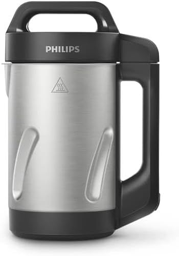 Philips HR2203/80 Standmixer mit Heizfunktion, schwarz 1,2 l, 1000 W