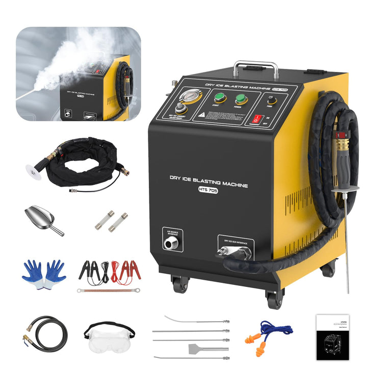 Trockeneisstrahlmaschine,HTS705 Trockeneisstrahler,Trockeneisreinigungsmaschine mit 5kg Kapazität,ei