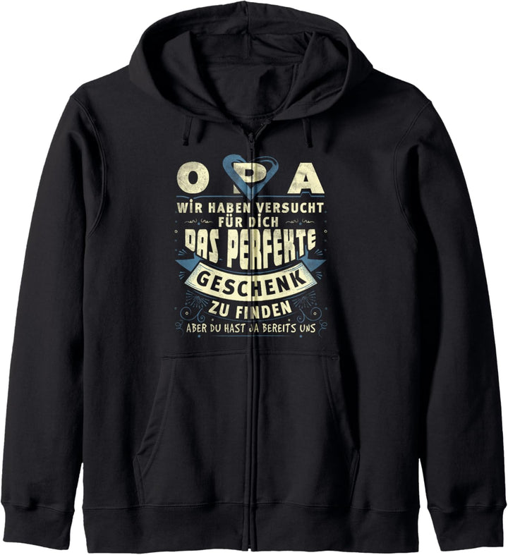 Opa Grossvater Vatertag Geburtstag Fun Spruch Lustig Geschenk Kapuzenjacke