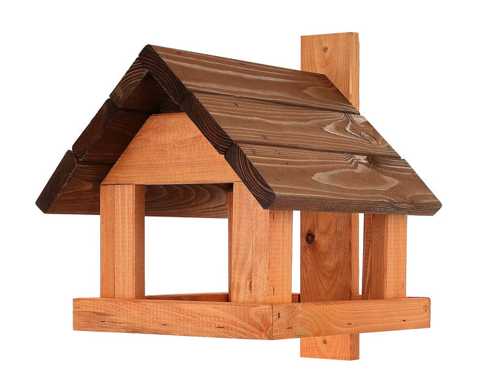Vogelhäuschen aus Holz, Vogelhaus für Wildvögel, wetterfest, Wandmontage, für Garten, Balkon, Zaun (