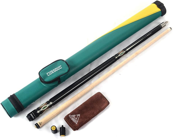 CUESOUL 19 Unzen 1/2 Jointed Maple-Pool Queue mit Etui CSBK007+CASE, CSBK007+CASE