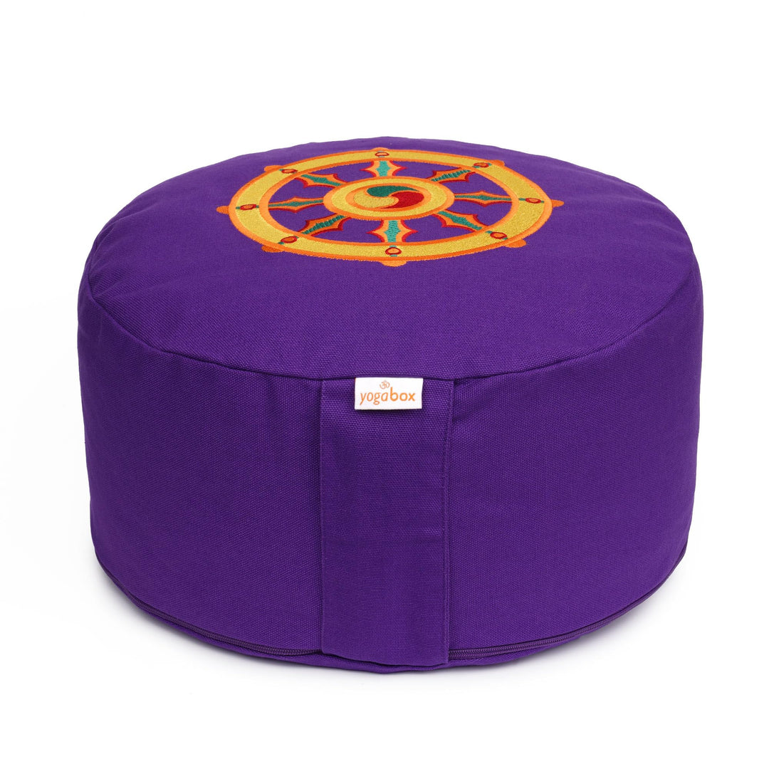 Yogabox Meditationskissen Glückssitz® Rondo Dharmarad Violett, Violett