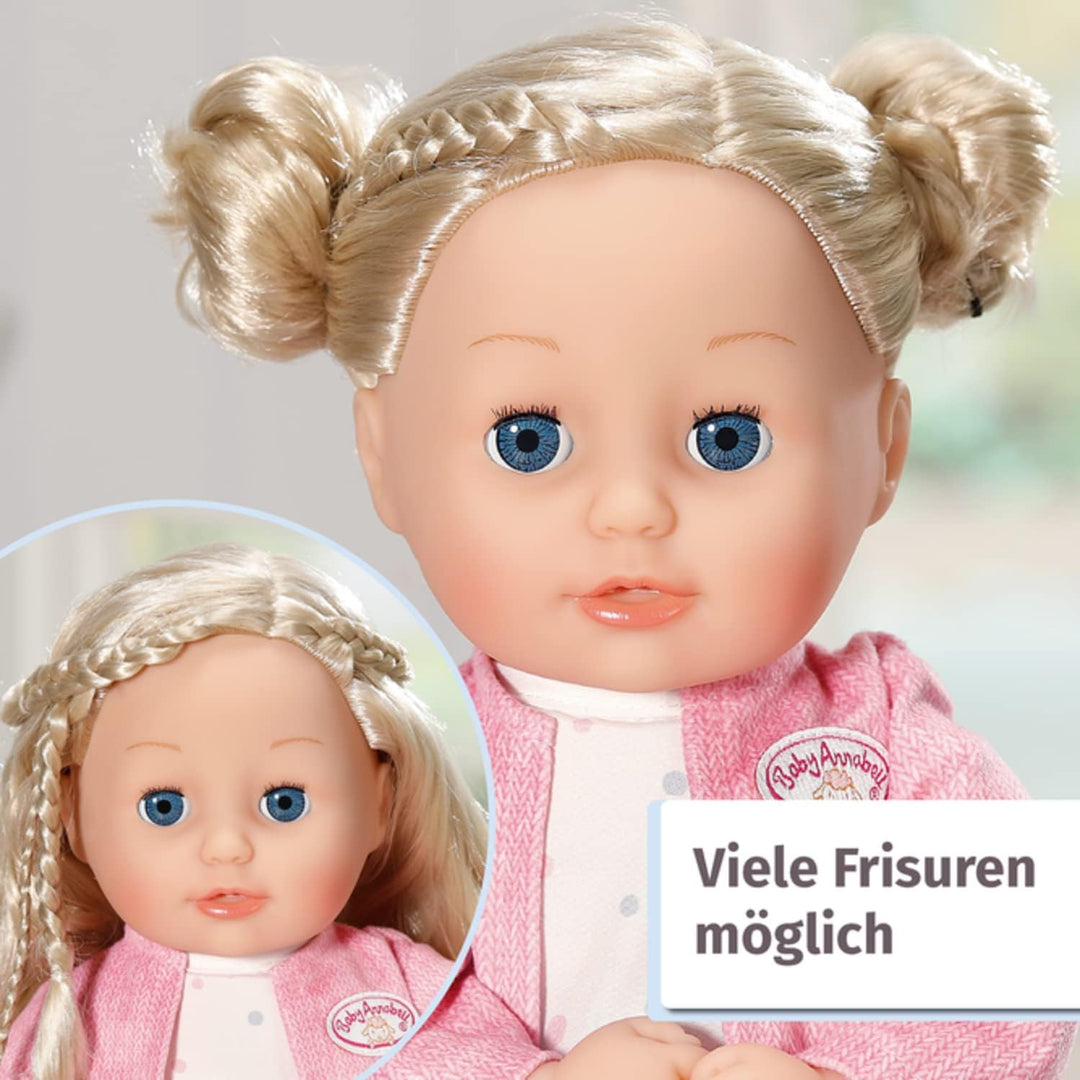 Baby Annabell, Puppe, Baby Annabell Little Sophia 36cm, weiche Puppe mit langen blonden Haaren, blau