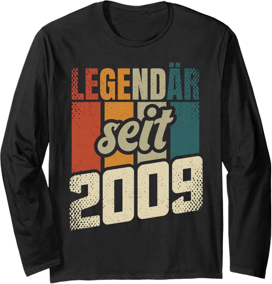 15. Geburtstag Junge Mädchen 15 Jahre 2009 Lustig Geschenk Langarmshirt