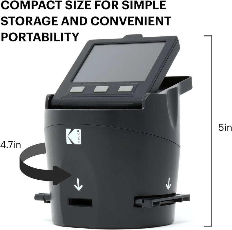 KODAK Digital Film Scanner, Konvertiert Negative und Filmdias 35mm, 126, 110, Super 8 und 8mm in JPE