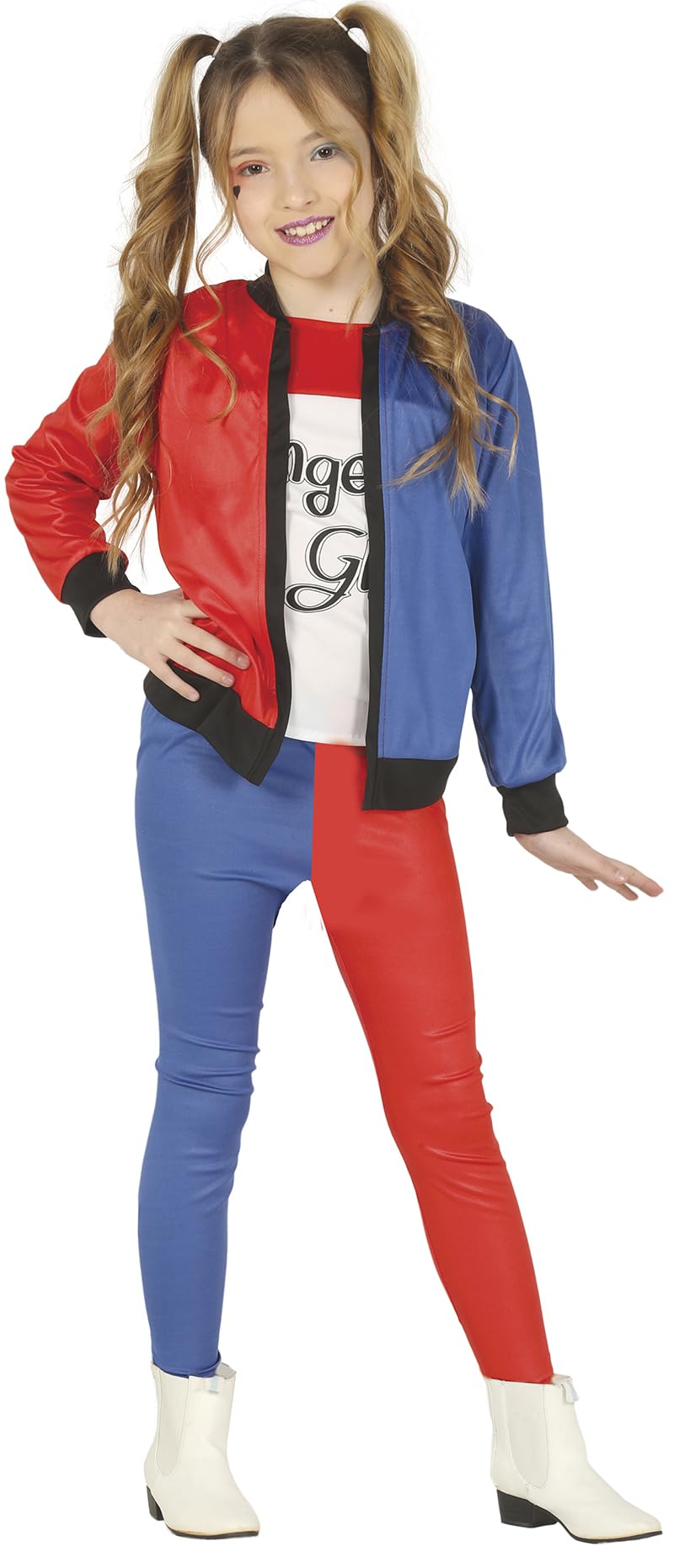 FIESTAS GUIRCA | Dangerous Girl Kinderkostüm - T-Shirt, Jacke und Hose - Superhelden- und Bösewicht