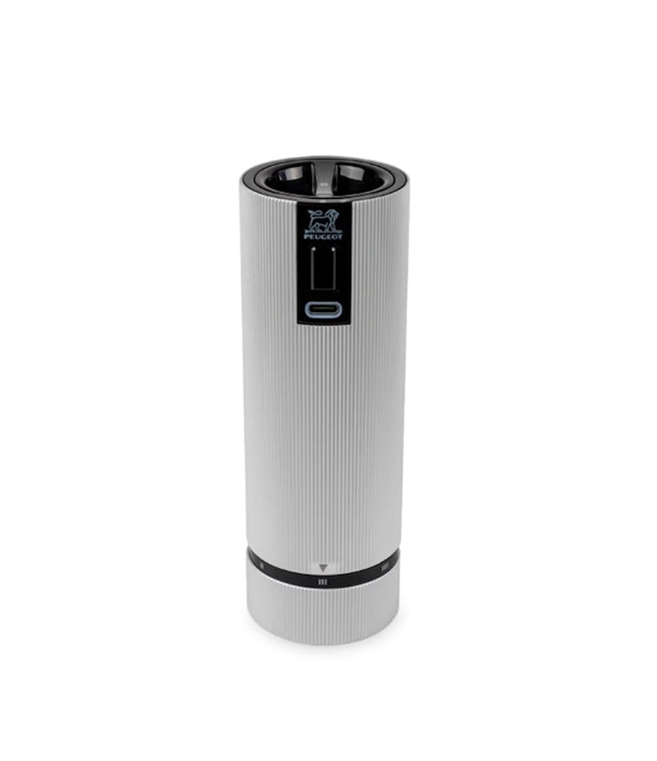 PEUGEOT - Elektrische Salzmühle Line u‘Select 15 cm - Wiederaufladbar - 6 Mahlgrade - Innovatives Zi
