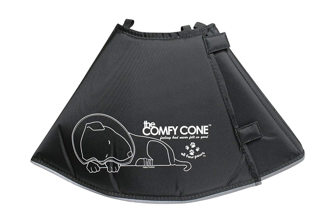 All Four Paws „The Comfy Cone“ Halskrause für Haustiere, Small Small Schwarz, Small Schwarz