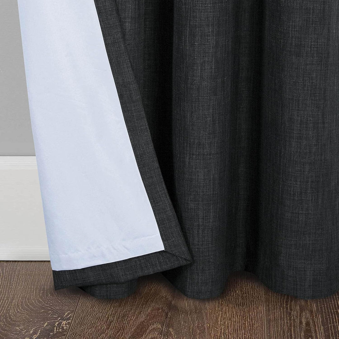 always4u Vorhang Blickdicht 100% mit Ösen, Elegente Gardinen Wohnzimmer Modern Abdunkelnde Vorhänge