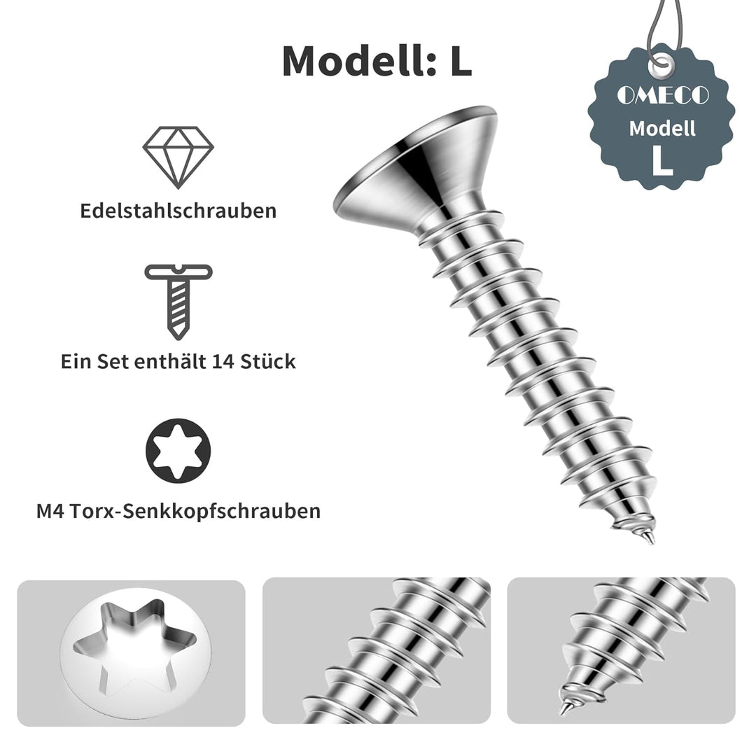 OMECO 2 Stück Mähroboter Spikes für Worx Landroid L & Vision, 225 mm Rasenmäher Roboter Spikes, Gese