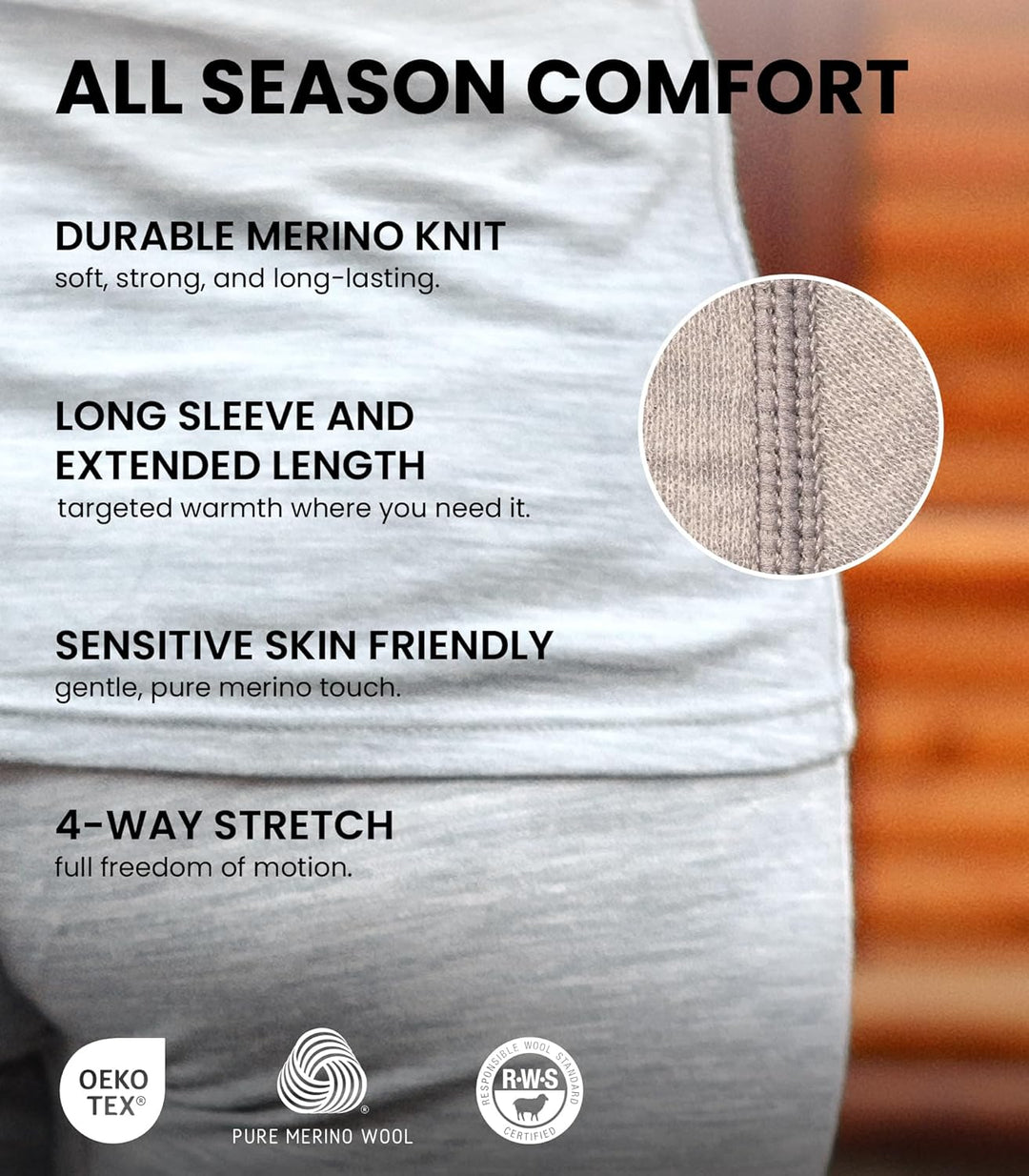 Merino.tech 100% Merino Unterwäsche Damen Set - Leicht, Mittelgewicht, Funktionsunterwäsche Merinowo