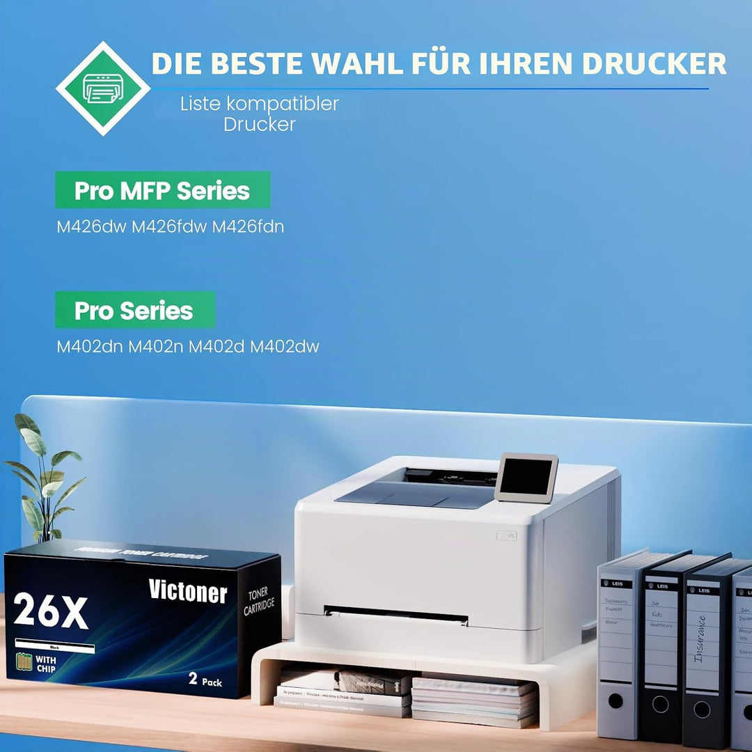 VICTONER Tonerkartusche Kompatibel für HP 26X CF226X 26A CF226A Laserjet Pro MFP M426fdw M426fdn M42