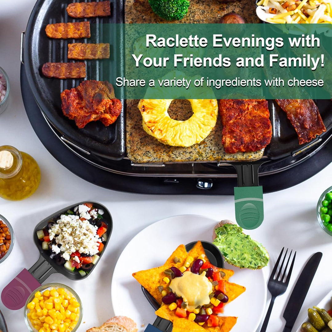 Raclette Pfännchen, 8 Stück Mini Pfännchen Ersatz für Raclette, Antihaftbeschichtet Grill Pfännchen