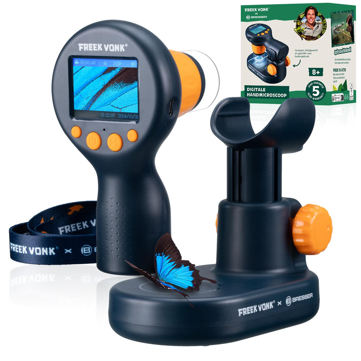 Handmikroskop für Kinder, digital, 600x Vergrösserung, LED-Beleuchtung, Stativ, Foto- und Videoaufna