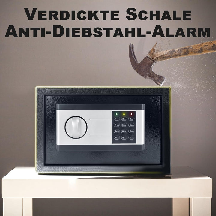 JOIEYOU Safe Tresor, 34L Möbeltresor Doppelbolzenverriegelung, Tresor feuerfest wasserdicht mit Zwei