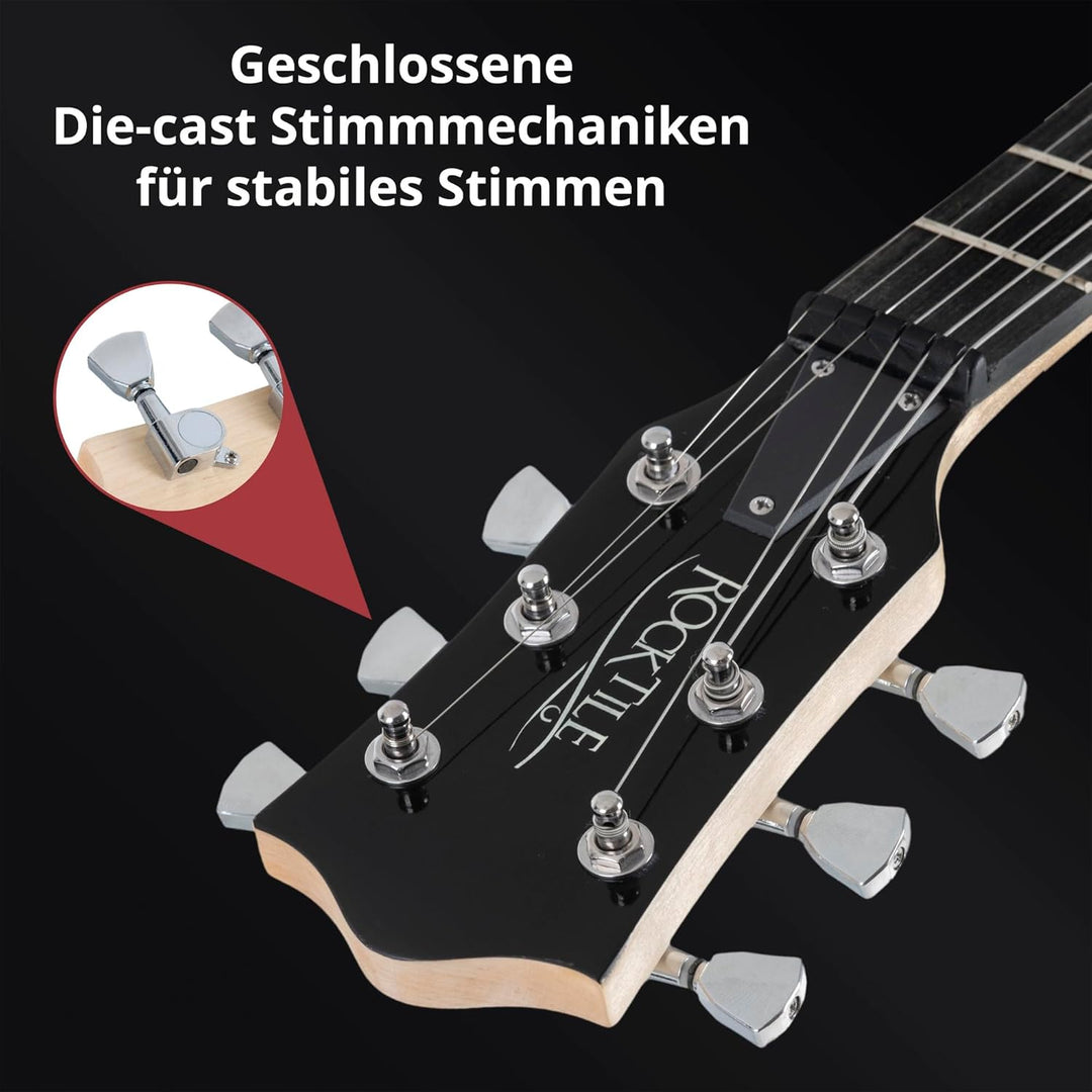 Rocktile LP-100 SB E-Gitarre (Korpus: Linde, Palisander Griffbrett, Finish: Sunburst) Sunburst Singl