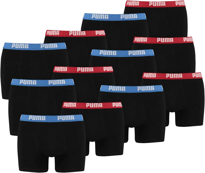 PUMA Herren Basic Boxer Unterwäsche, Red/Blue, S